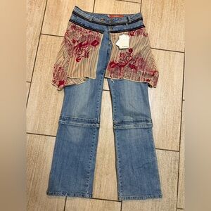 NWT VNT Akdmks Women Jeans- 3 Ways To Interchange -hippy/shabby Chic